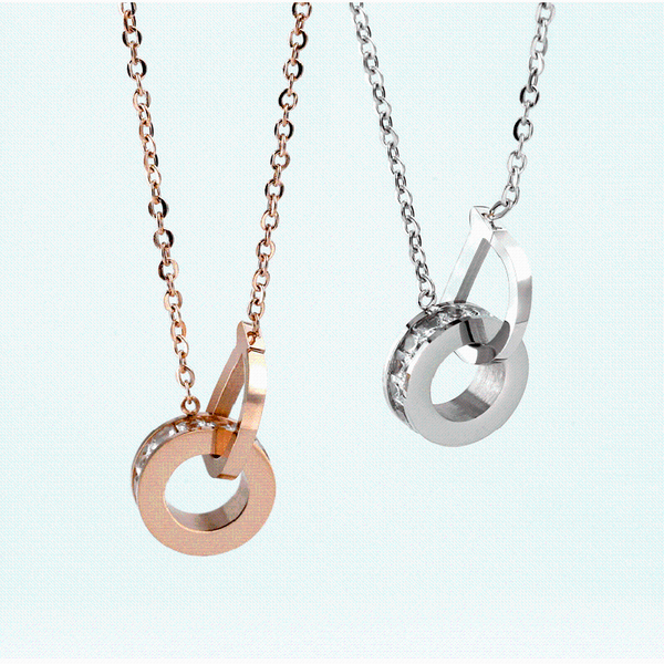 pendant necklaces 18kgp rose gold letter d and crystal necklace for women stainless steel annulus interlocking rhinestone choker jewelry, Silver
pendant necklaces 18kgp rose gold letter d and crystal necklace for women stainless steel annulus interlocking rhinestone choker jewelry, Silver