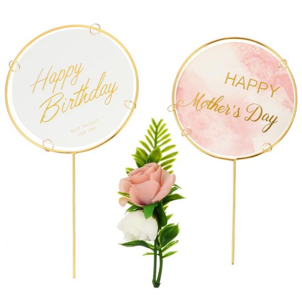 2pcs creative rose cake picks mother's day acrylic iron ers decor other festive & party supplies 
2pcs creative rose cake picks mother's day acrylic iron ers decor other festive & party supplies