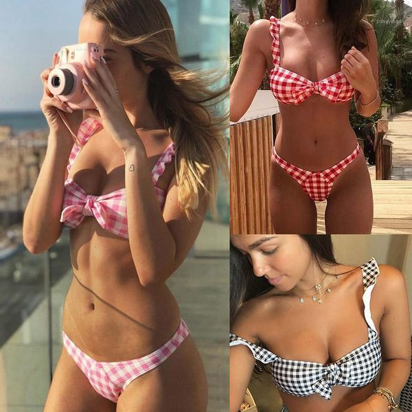 women's swimwear ruffles bikinis lattice women chest knot swimsuit push up bikini set maillot de bain feme bathing suit biquini, White;black
women's swimwear ruffles bikinis lattice women chest knot swimsuit push up bikini set maillot de bain feme bathing suit biquini, White;black
