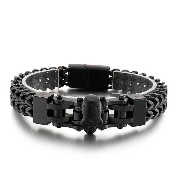 charm bracelets haolynjoy 12mm polished skull decoration trend men's bracelet wristband chain jewelry, Golden;silver
charm bracelets haolynjoy 12mm polished skull decoration trend men's bracelet wristband chain jewelry, Golden;silver