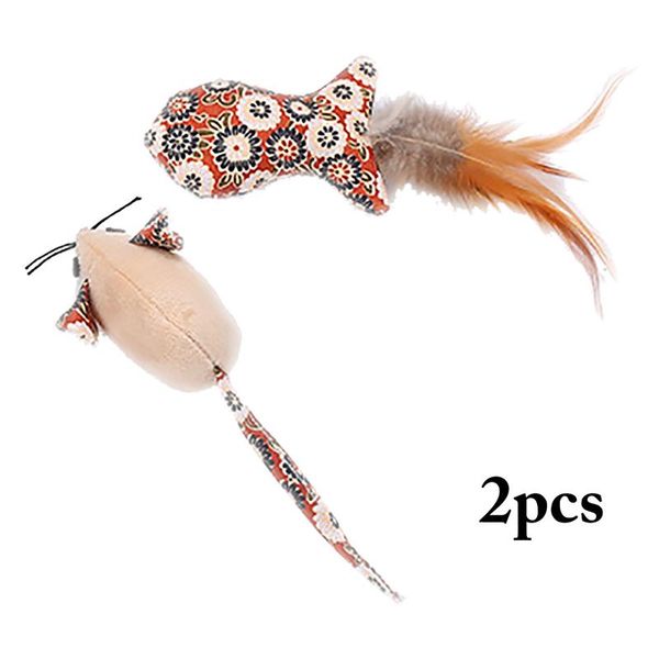 cat toys 2pcs pet toy mouse fish shape kitten teaser interactive stick bite resistant catnip feather
cat toys 2pcs pet toy mouse fish shape kitten teaser interactive stick bite resistant catnip feather