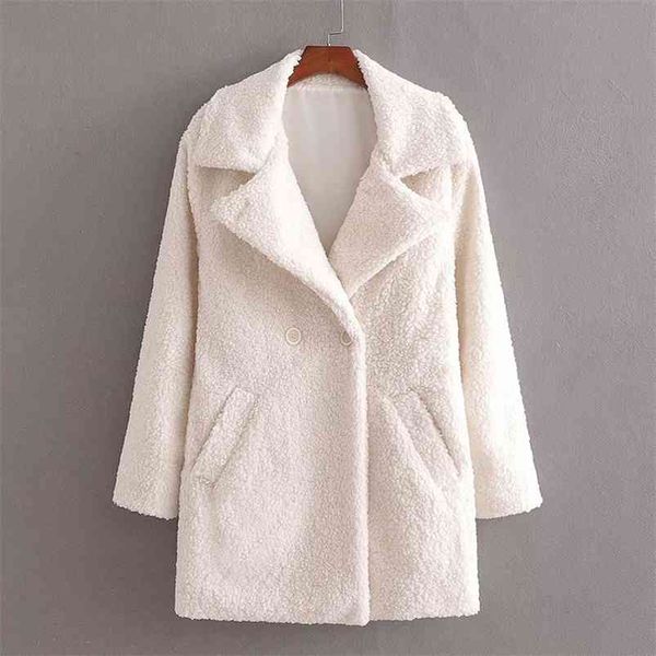 women autumn fleece warm jackets coats solid fashion street double breasted female elegant casual thick outerwear overcoat 210513, Black;brown
women autumn fleece warm jackets coats solid fashion street double breasted female elegant casual thick outerwear overcoat 210513, Black;brown