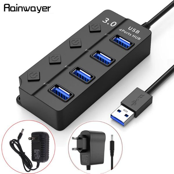 hubs usb hub 3.0 high speed 4 / 7 port splitter on/off switch with eu/us power adapter for computer pc
hubs usb hub 3.0 high speed 4 / 7 port splitter on/off switch with eu/us power adapter for computer pc