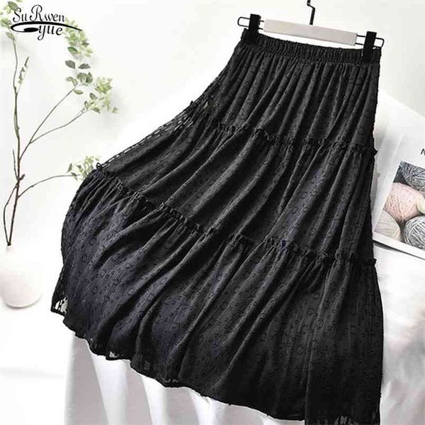 summer women long skirts chiffon a elegant line solid office elastic skirt high waisted maxi white 9937 210421, Black
summer women long skirts chiffon a elegant line solid office elastic skirt high waisted maxi white 9937 210421, Black