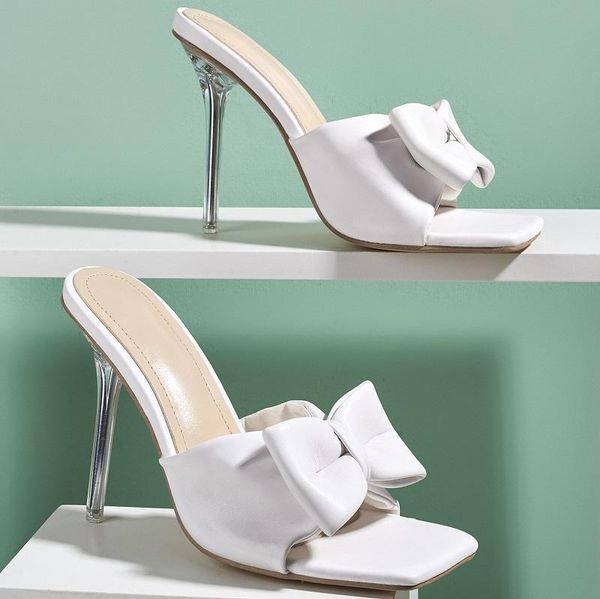 women high heels slippers summer transparent ladies shoes fashion bowknot sandals white open toe crystal stiletto party slides, Black
women high heels slippers summer transparent ladies shoes fashion bowknot sandals white open toe crystal stiletto party slides, Black