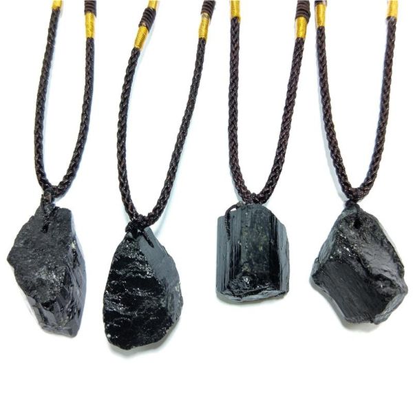 pendant necklaces natural black crystal necklace chic irregular tourmaline fashion jewelry, Silver
pendant necklaces natural black crystal necklace chic irregular tourmaline fashion jewelry, Silver