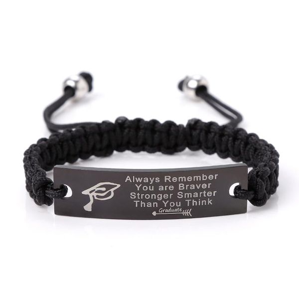 bangle celebrate graduation boy bracelet 316 stainless steel student rope woven man son husband brother friend jewelry gift, Black
bangle celebrate graduation boy bracelet 316 stainless steel student rope woven man son husband brother friend jewelry gift, Black