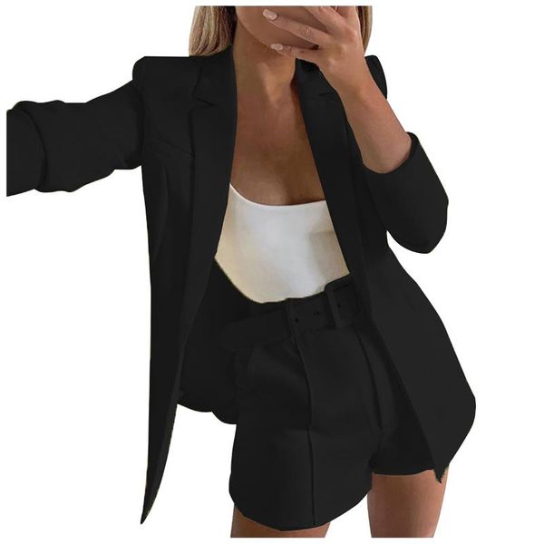 women's two piece pants 2021 jacket shorts suit temperament solid fashion casual lapel cardigan female blazers pieces sets #40, White
women's two piece pants 2021 jacket shorts suit temperament solid fashion casual lapel cardigan female blazers pieces sets #40, White
