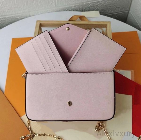 2021 latest empriente leather chain wallets 3 in one multi pochette bag gradient flower 6 colors lady fashion crossbody handbag mini package, Red;black
2021 latest empriente leather chain wallets 3 in one multi pochette bag gradient flower 6 colors lady fashion crossbody handbag mini package, Red;black