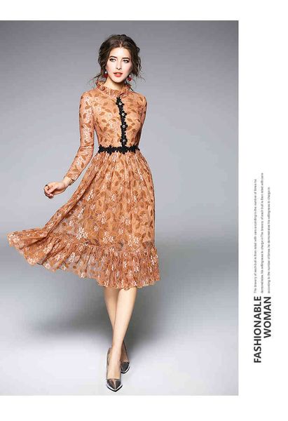 a line elegant petal appliques patched lace spring autumn women dresses sweet ruffled collar long sleeve fit and flare knee dress, Black;gray
a line elegant petal appliques patched lace spring autumn women dresses sweet ruffled collar long sleeve fit and flare knee dress, Black;gray