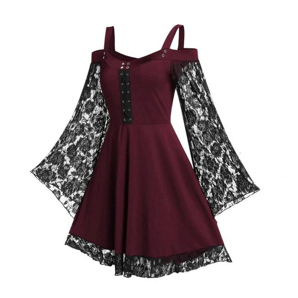 casual dresses women halloween party dress 2021 lace patchwork butterfly sleeve large hem low cut eyelets for, Black;gray
casual dresses women halloween party dress 2021 lace patchwork butterfly sleeve large hem low cut eyelets for, Black;gray