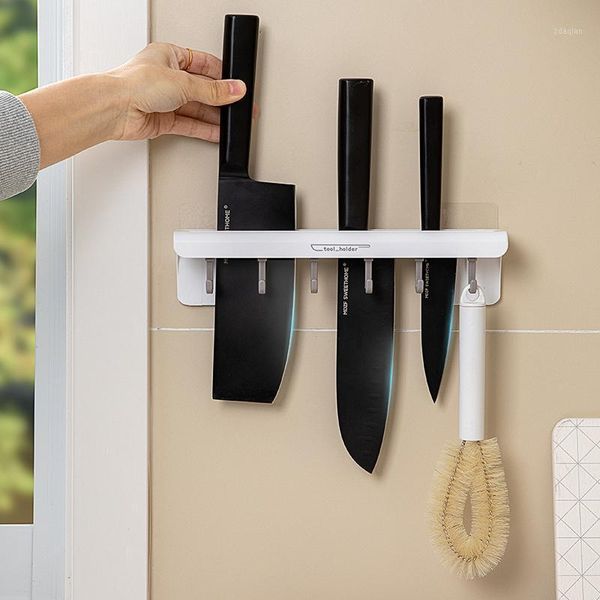 hooks & rails multifunctional kitchen knife storage rack bathroom wall-mounted organizer holder with household hook gadget
hooks & rails multifunctional kitchen knife storage rack bathroom wall-mounted organizer holder with household hook gadget