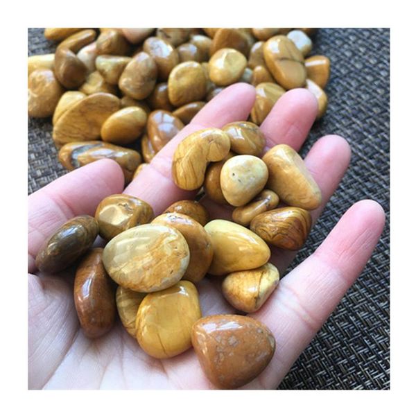 decorative objects & figurines natural yellow z gravel rock crystal quartz mineral specimen tumbled stone aesthetic room decor