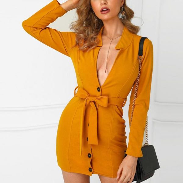 casual dresses beautiful bodycon dress breathable solid color deep v neck women long sleeve buttons belt streetwear for daily wear, Black;gray
casual dresses beautiful bodycon dress breathable solid color deep v neck women long sleeve buttons belt streetwear for daily wear, Black;gray