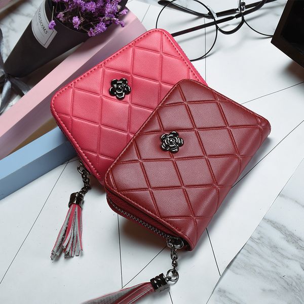lingge cow leather card bag women's simple clip cover multi position zipper, Red;black
lingge cow leather card bag women's simple clip cover multi position zipper, Red;black