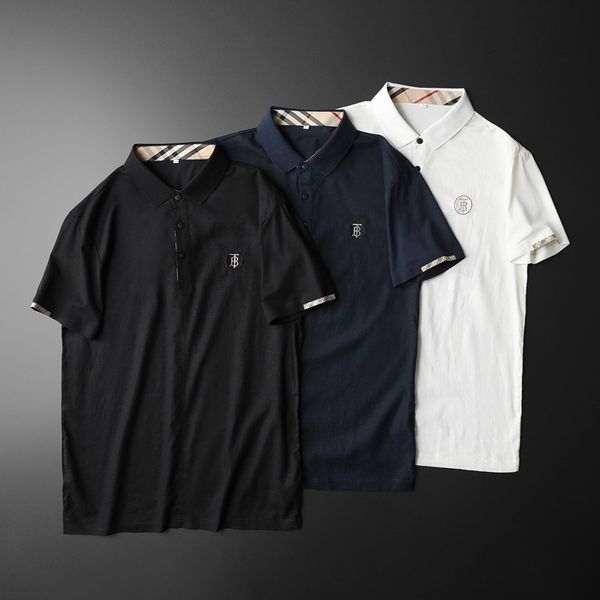 fashion t shirts lapel men's short sleeve mercerized cotton embroidery 2021 summer casual half polo shirt, White;black
fashion t shirts lapel men's short sleeve mercerized cotton embroidery 2021 summer casual half polo shirt, White;black