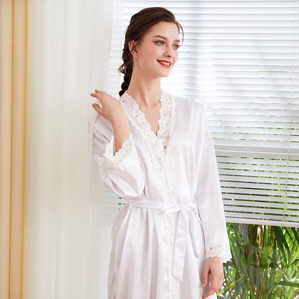 elegant white bride bridesmaid wedding womens sleepwears robe home dress lace sleeve female kimono gown casual rayon bathrobe nightwear, Black;red
elegant white bride bridesmaid wedding womens sleepwears robe home dress lace sleeve female kimono gown casual rayon bathrobe nightwear, Black;red