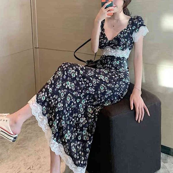 elegant slim causal daisy flower lace dress vintage short sleeve v neck long casual holiday lady beach boho 210510, Black;gray
elegant slim causal daisy flower lace dress vintage short sleeve v neck long casual holiday lady beach boho 210510, Black;gray