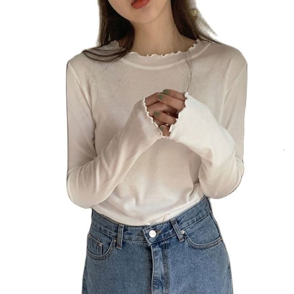 women's t-shirt tee shirt women spring thin elasticity korean style clothes slim long sleeve tshirt female mujer camisetas y, White
women's t-shirt tee shirt women spring thin elasticity korean style clothes slim long sleeve tshirt female mujer camisetas y, White