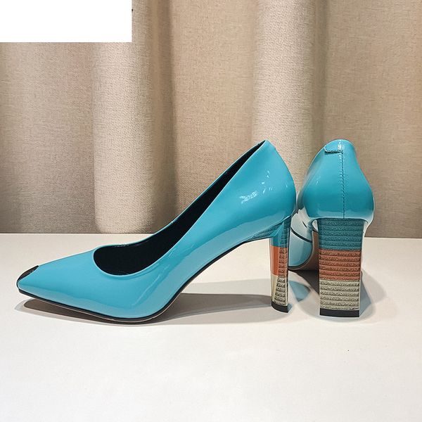 sandals shing leather high heel pumps spaure toe shallow mouth thick heels blue black fashion spring autumn runway design women sh
sandals shing leather high heel pumps spaure toe shallow mouth thick heels blue black fashion spring autumn runway design women sh