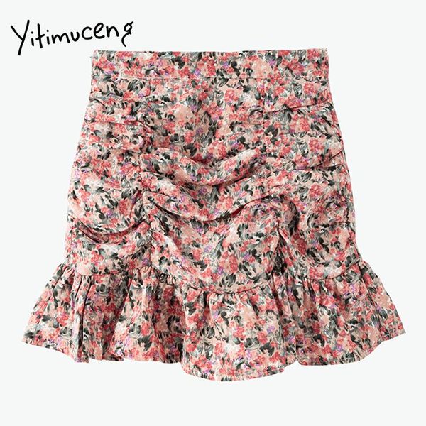 yitimuceng floral print skirt women irregular ruffles folds a-line high waist 2021 summer korean mini preppy style skirts, Black
yitimuceng floral print skirt women irregular ruffles folds a-line high waist 2021 summer korean mini preppy style skirts, Black