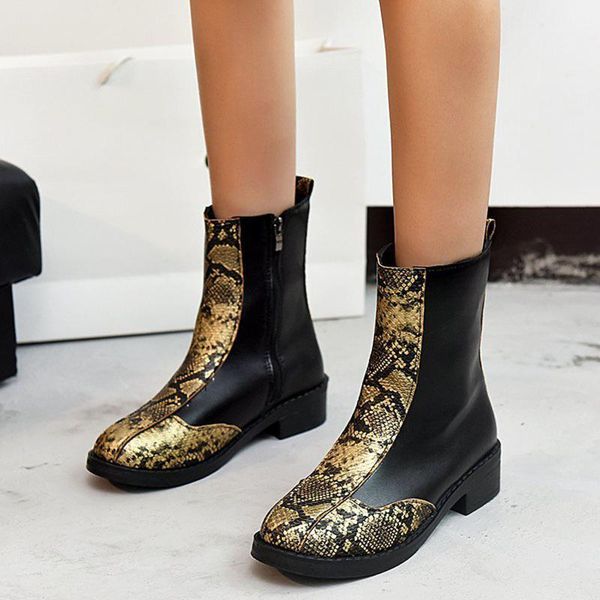 boots martinboots fashionable serpentine ankle women thick-soled snake print side zipper motorcycle shoes#11231, Black
boots martinboots fashionable serpentine ankle women thick-soled snake print side zipper motorcycle shoes#11231, Black
