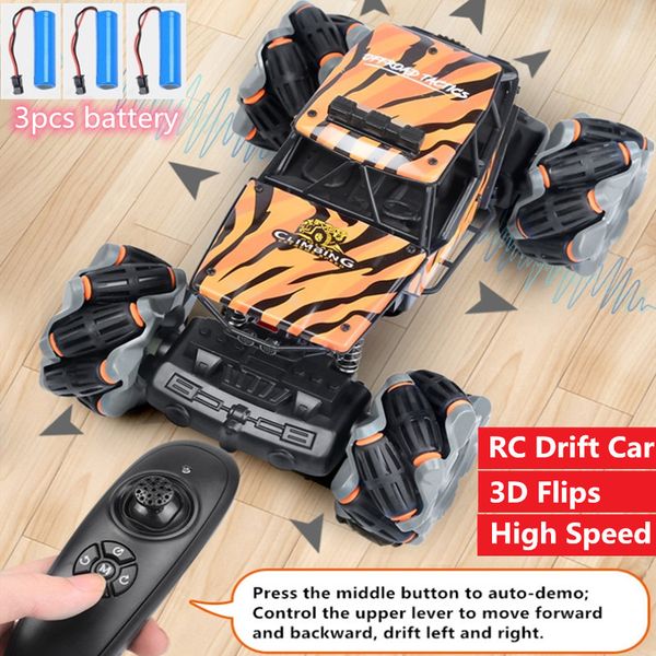 360 degree rotation one key drift remote control rc stunt drift car with 3pcs car battery 45degree climbing bigfoot 4wd car gift
360 degree rotation one key drift remote control rc stunt drift car with 3pcs car battery 45degree climbing bigfoot 4wd car gift