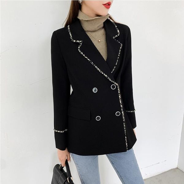 autumn winter women double-breasted blazers suit office ladies notched collar tassel long sleeve black loose women's suits &, White;black
autumn winter women double-breasted blazers suit office ladies notched collar tassel long sleeve black loose women's suits &, White;black