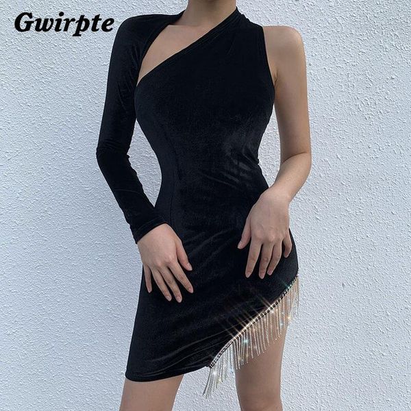 casual dresses gwirpte 2021 one-shoulder long sleeve party velvet tassels patchwork elegant dancing autumn women mini dress, Black;gray
casual dresses gwirpte 2021 one-shoulder long sleeve party velvet tassels patchwork elegant dancing autumn women mini dress, Black;gray