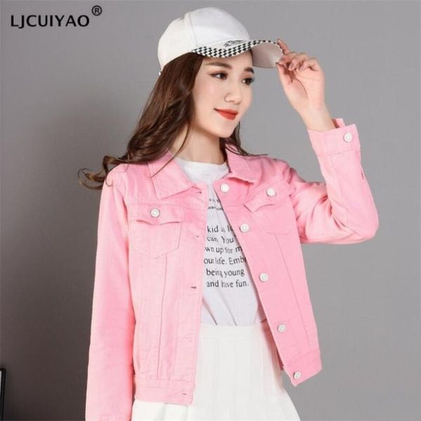 women's jackets ljcuiyao solid turn-down collar jean jacket for women casual coats female outwear denim feminine plus size basic jeans, Black;brown
women's jackets ljcuiyao solid turn-down collar jean jacket for women casual coats female outwear denim feminine plus size basic jeans, Black;brown