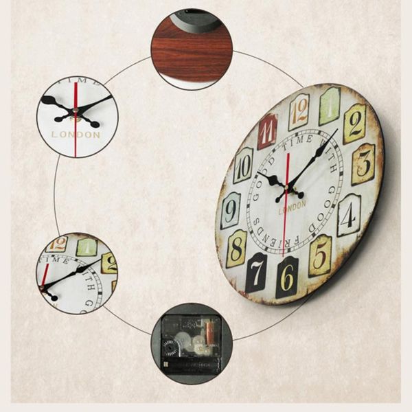 wall clocks 12inch modern number rustic wooden clock bedroom living room home kitchen decor watch christmas gift(without battery)
wall clocks 12inch modern number rustic wooden clock bedroom living room home kitchen decor watch christmas gift(without battery)