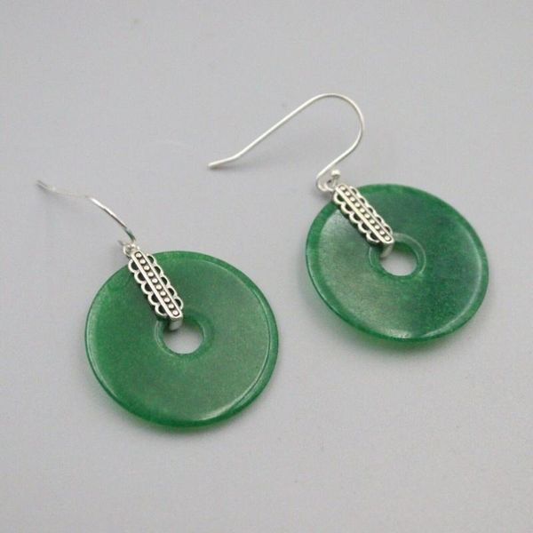 Dangle & Chandelier Pure S925 Sterling Silver Earrings Green Jadeite Jade Circle Women Lucky Gift
Dangle & Chandelier Pure S925 Sterling Silver Earrings Green Jadeite Jade Circle Women Lucky Gift