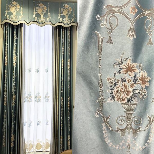 high-end high-precision jacquard light luxury european curtain living room bedroom villa finished custom curtains & drapes
high-end high-precision jacquard light luxury european curtain living room bedroom villa finished custom curtains & drapes