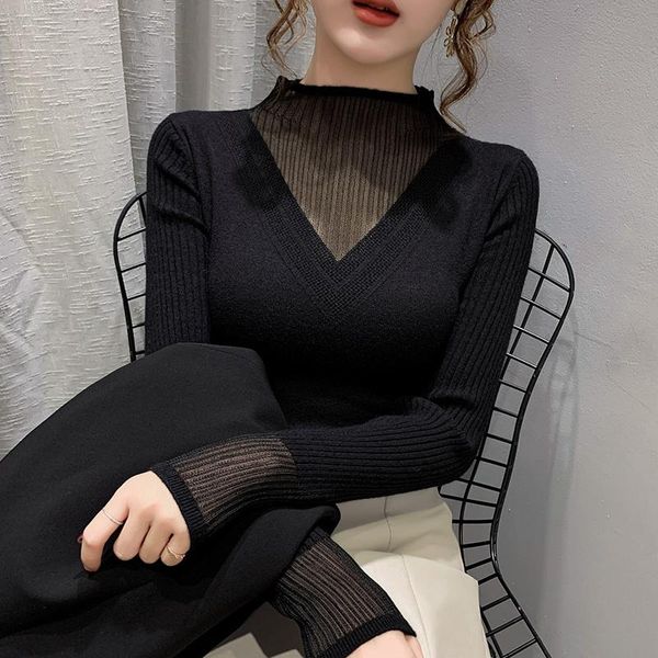 women's sweaters cmaz sweater for women autumn winter and 2021 lace half-turtleneck knitwe, White;black
women's sweaters cmaz sweater for women autumn winter and 2021 lace half-turtleneck knitwe, White;black