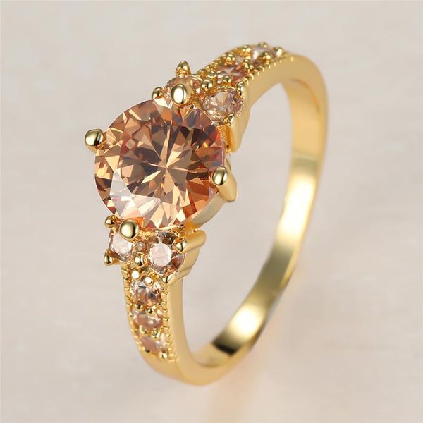Vintage Female Champagne Crystal Stone Ring Charm Gold Color Thin Wedding Rings For Women Luxury Round Zircon Engagement, Slivery;golden
Vintage Female Champagne Crystal Stone Ring Charm Gold Color Thin Wedding Rings For Women Luxury Round Zircon Engagement, Slivery;golden