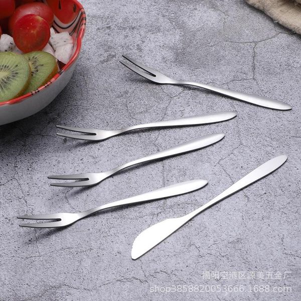 forks 304 fruit fork stainless steel household creative stick moon cake knife two-tooth label
forks 304 fruit fork stainless steel household creative stick moon cake knife two-tooth label