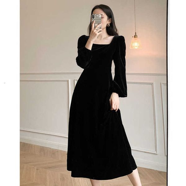 hepburn style small black veet dr's autumn and winter french waist closing shows thin temperament, with a long skirt at the, Black;gray
hepburn style small black veet dr's autumn and winter french waist closing shows thin temperament, with a long skirt at the, Black;gray