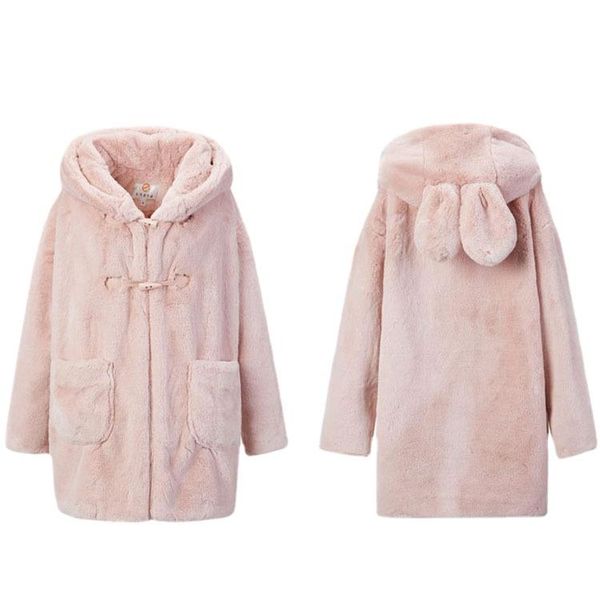 women's fur & faux rex coats thick hooded coat with pockets winter ears clothes 2021 long warm plush outerwear, Black
women's fur & faux rex coats thick hooded coat with pockets winter ears clothes 2021 long warm plush outerwear, Black
