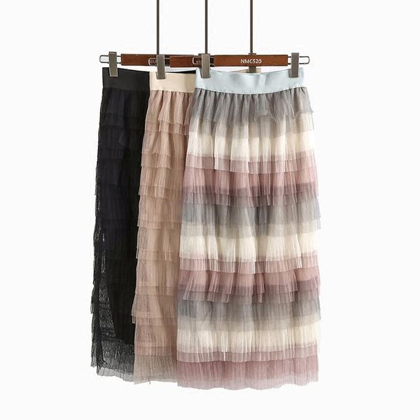 skirts fairy skirt summer rainbow mesh ladies pleated girl student show thin layers of gauze princess cake, Black
skirts fairy skirt summer rainbow mesh ladies pleated girl student show thin layers of gauze princess cake, Black