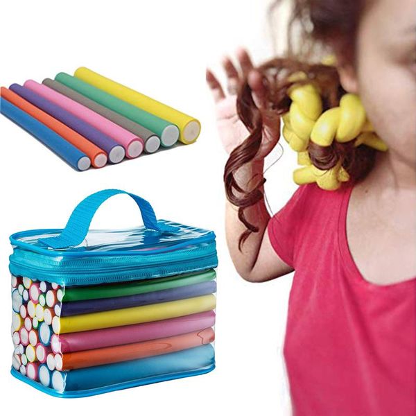 hair straighteners 42-pcs curlers for women foam rollers sleep curls bendy diy magic heatless soft curler, Black
hair straighteners 42-pcs curlers for women foam rollers sleep curls bendy diy magic heatless soft curler, Black