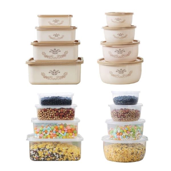 storage bottles & jars 4 pcs portable fresh-keeping box plastic bento lunch food container
storage bottles & jars 4 pcs portable fresh-keeping box plastic bento lunch food container