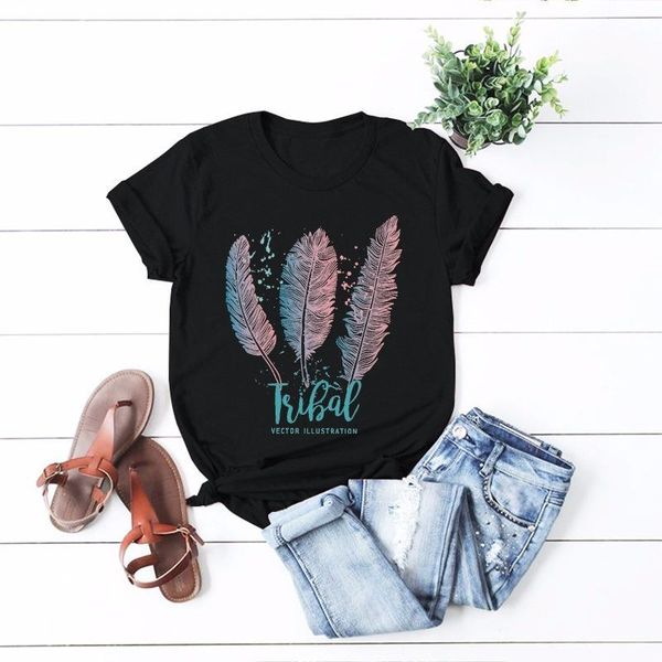 women's t-shirt star fashion women summer t shirt loose casual short sleeve feather print t-shirts ladies basic tee cursed shirts, White
women's t-shirt star fashion women summer t shirt loose casual short sleeve feather print t-shirts ladies basic tee cursed shirts, White