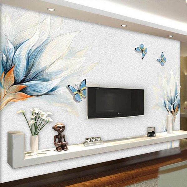 wallpapers modern simple blue flower butterfly oil painting mural wallpaper living room tv sofa background wall home decor papel de parede
wallpapers modern simple blue flower butterfly oil painting mural wallpaper living room tv sofa background wall home decor papel de parede