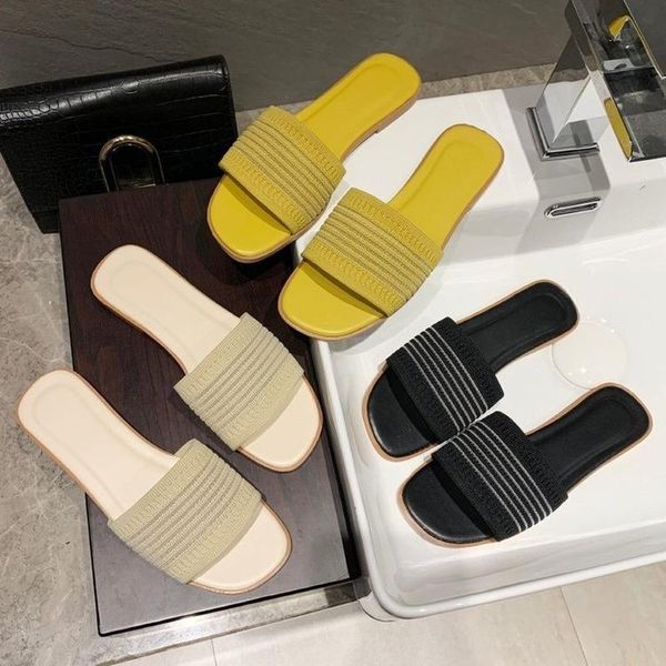 slippers flat women 2021 summer fashion woman knit students shoes female casual kroean sandals a093, Black
slippers flat women 2021 summer fashion woman knit students shoes female casual kroean sandals a093, Black