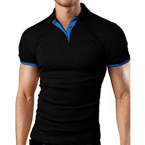 men's polos 2021 men shirt short sleeve t for contrast color clothing summer streetwear casual fashion, White;black
men's polos 2021 men shirt short sleeve t for contrast color clothing summer streetwear casual fashion, White;black