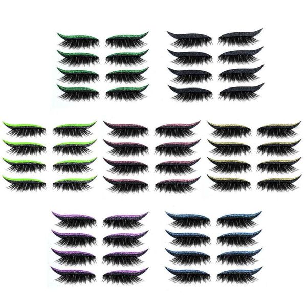 false eyelashes 28 pairs coloreyeliner and eyelash stickers reusable waterproof self-adhesive eyeliner glitter shiny
false eyelashes 28 pairs coloreyeliner and eyelash stickers reusable waterproof self-adhesive eyeliner glitter shiny