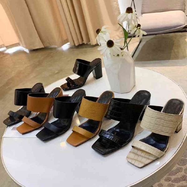 high heels mules shoes women square toe real leather slippers one strap dress party sandals fashion summer zapatos de mujer, Black
high heels mules shoes women square toe real leather slippers one strap dress party sandals fashion summer zapatos de mujer, Black
