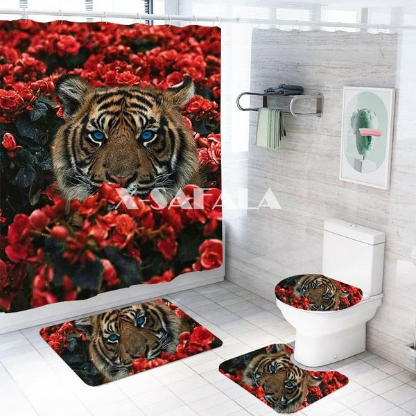 toilet seat covers the tiger skin flower bathroom decor mildew-proof waterproof shower curtain+ non slip pedestal rug+ lid cover-2
toilet seat covers the tiger skin flower bathroom decor mildew-proof waterproof shower curtain+ non slip pedestal rug+ lid cover-2