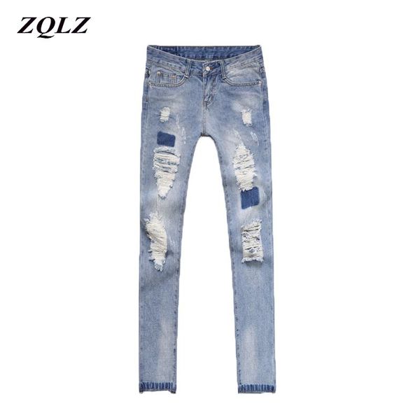 women's jeans zqlz fashion ripped casual woman elastic washed ruched skinny femme mid waist blue pencil pants mujer trousers
women's jeans zqlz fashion ripped casual woman elastic washed ruched skinny femme mid waist blue pencil pants mujer trousers
