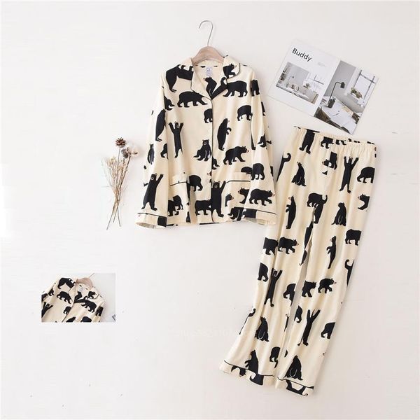 leopard women sleepwear cartoon printing pajamas sets for 100%cotton long sleeve home nightclothes sleep wear pijama clothing pant kit, Black;red
leopard women sleepwear cartoon printing pajamas sets for 100%cotton long sleeve home nightclothes sleep wear pijama clothing pant kit, Black;red